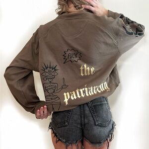 MAN EATER 🖕the patriarchy half zip